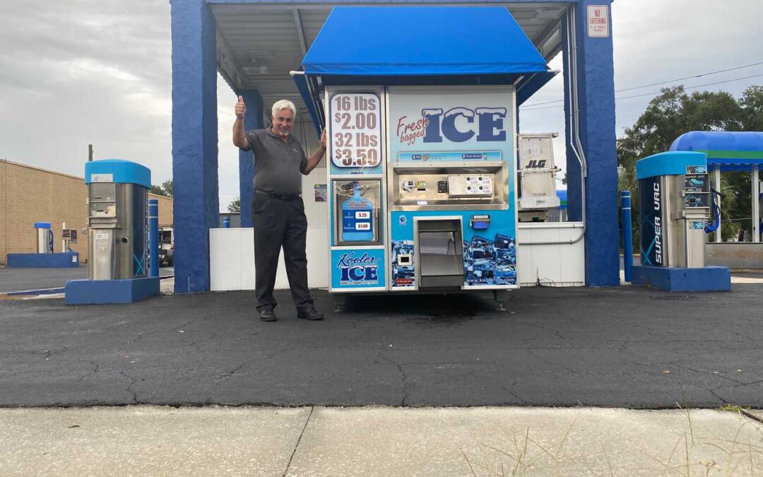 Kramer with New Kooler Ice IM1500 Ice and Water Vending Machine